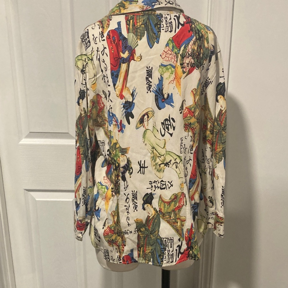 Tianello Japanese print shirt M geisha - Picture 4 of 11
